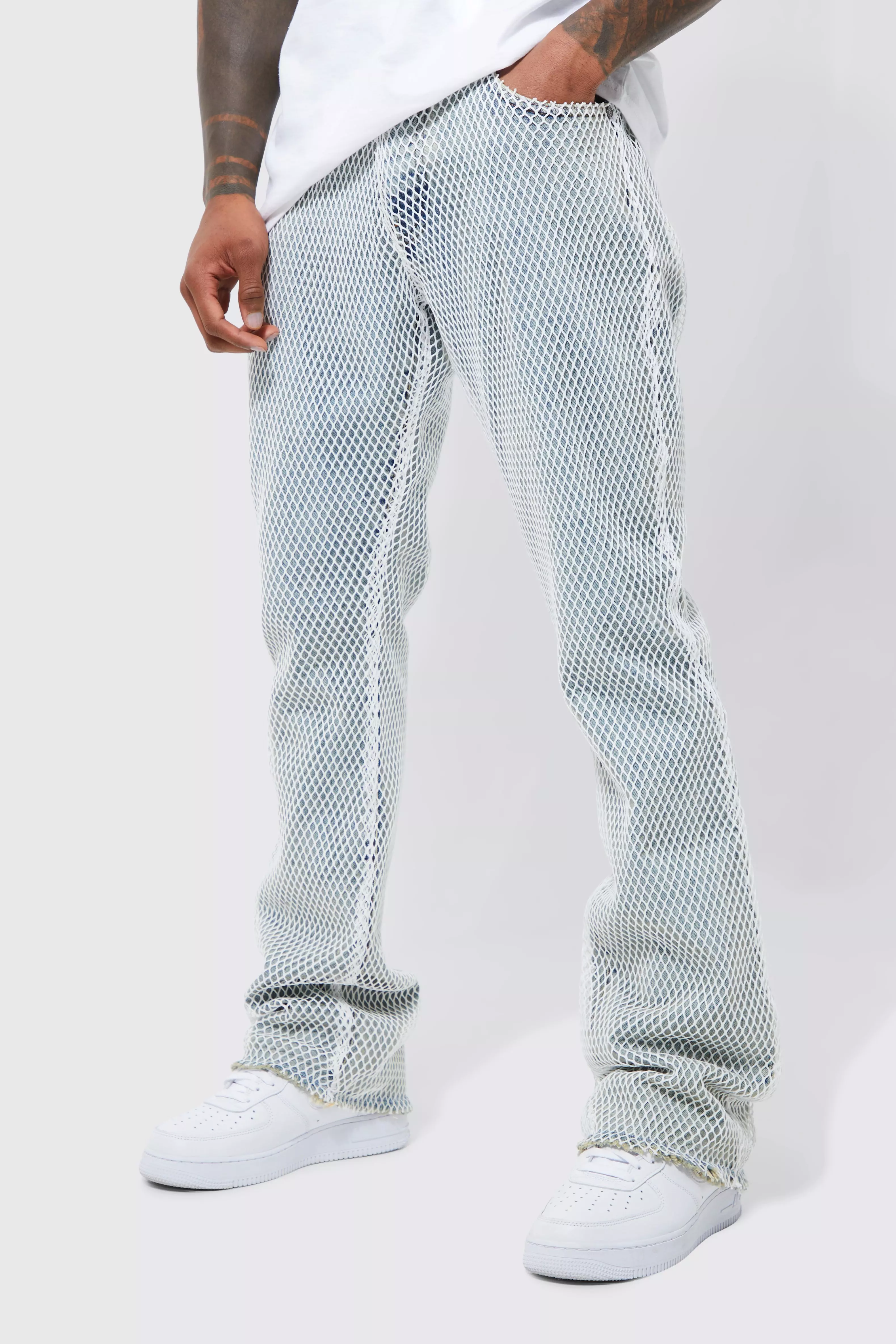 Jeans best sale with mesh